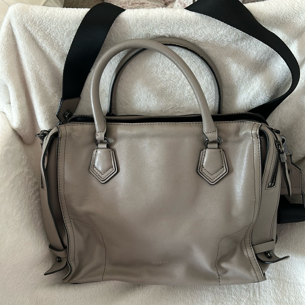Elegant Gray botkier of New York cross body bag w/ removable adjustable strap.